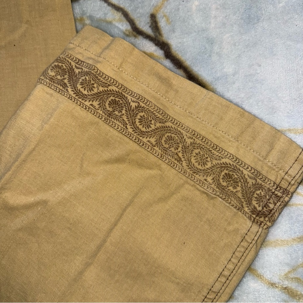 prAna Women’s Tan Cargo Hiking Pants with Embroidered Trim - Picture 3 of 5